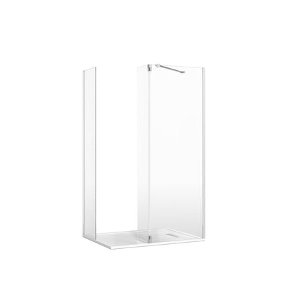 Crosswater Gallery 8 Corner with Hinged Deflector (Angled Bracing Bar)