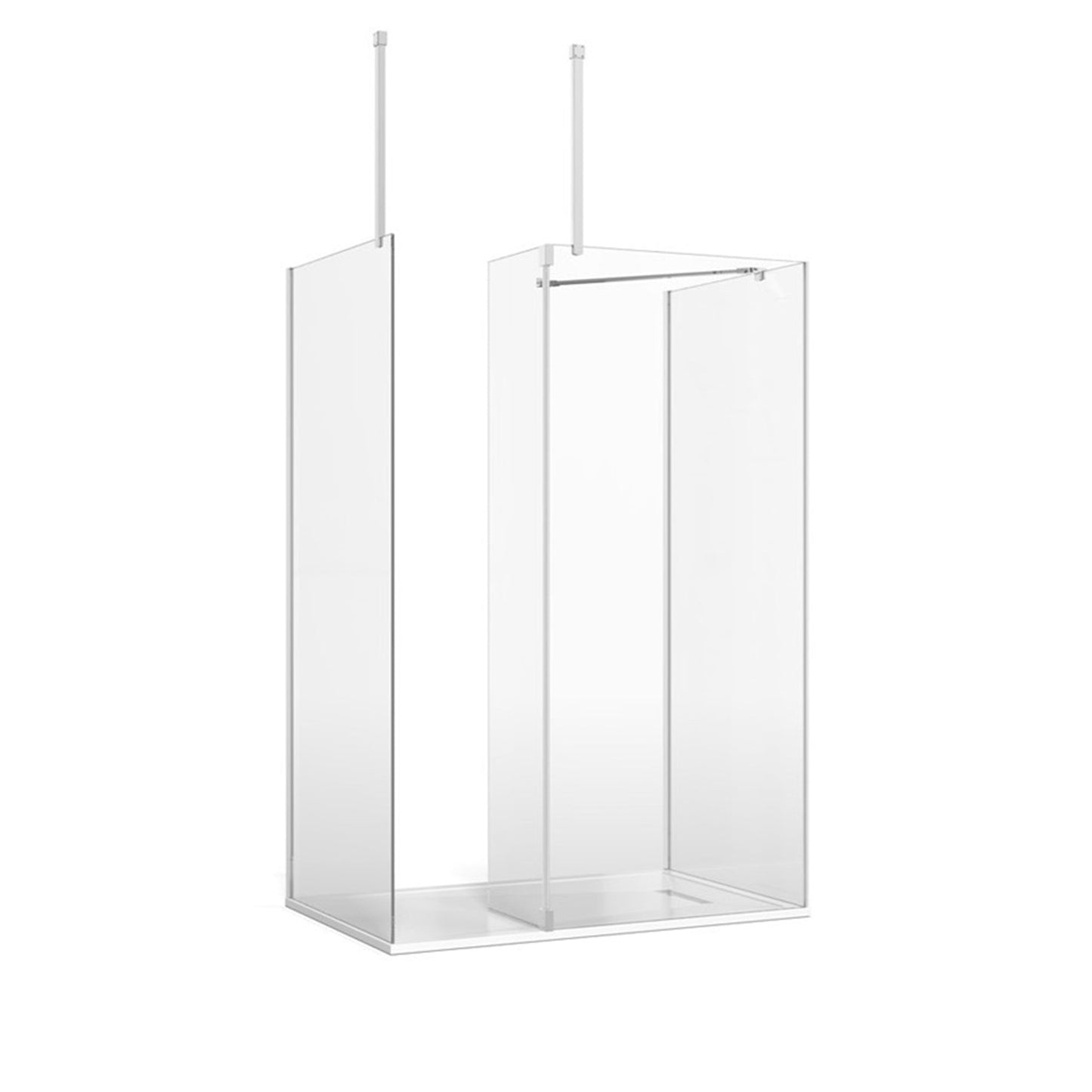 Crosswater Gallery 8 Three Sided with Fixed Deflector (Angled/Ceiling Bars)