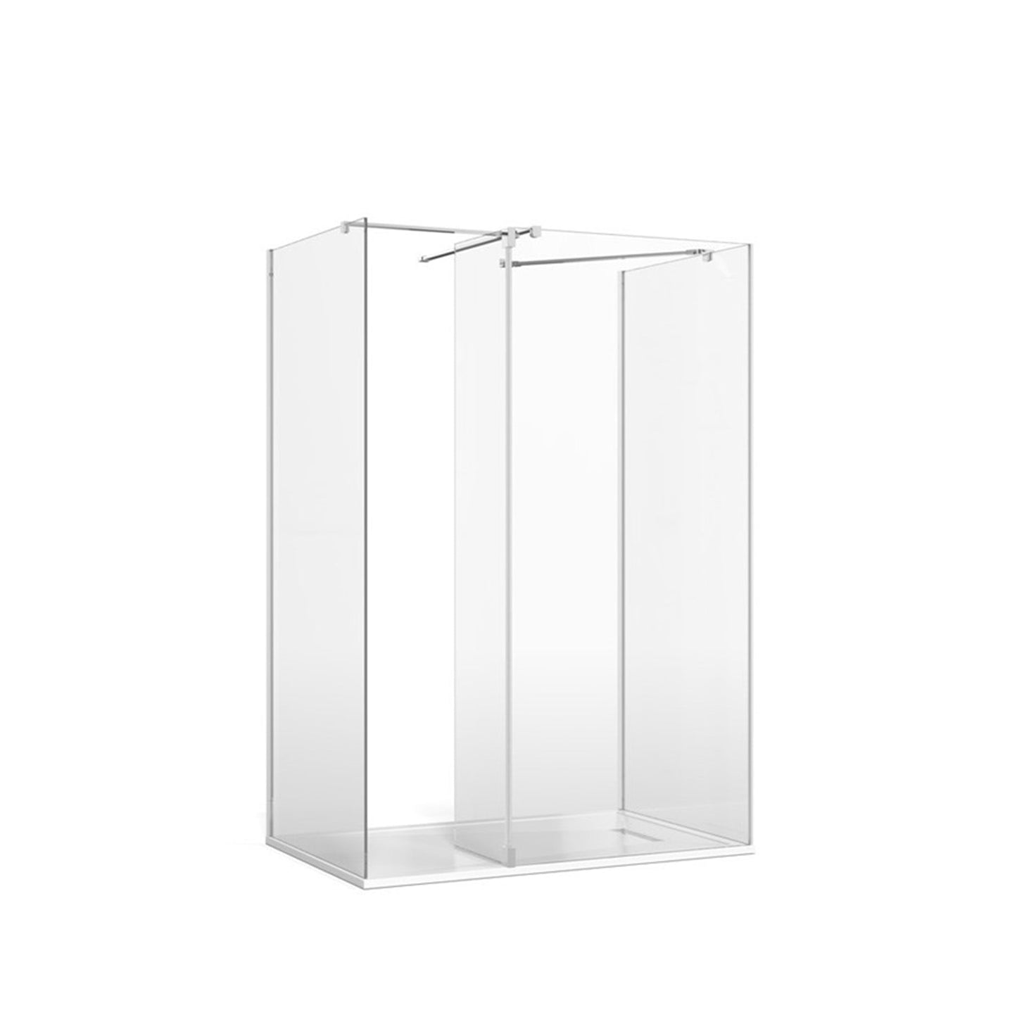 Crosswater Gallery Three Sided with Fixed Deflector (Angled/T Bracing Bars)