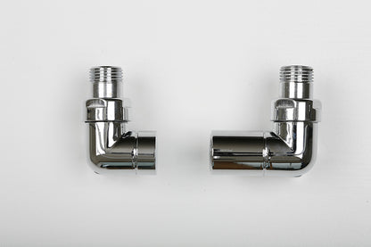 JIS Profile Angled Radiator Valves (polished pair)