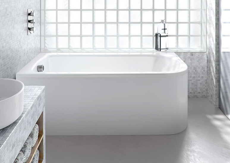 ClearGreen Virde Offset Bath 1700 x 750mm Left hand - White