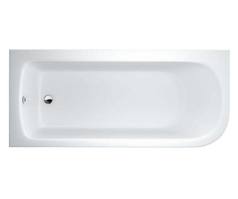 ClearGreen Virde Offset Bath 1700 x 750mm Left hand - White
