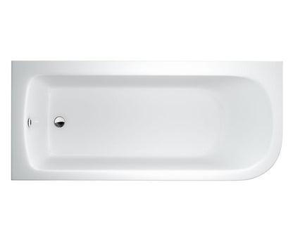 ClearGreen Virde Offset Bath 1700 x 750mm Left hand - White