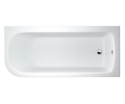 ClearGreen Virde Offset Bath 1700 x 750mm Right hand - White