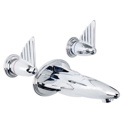 Lefroy Brooks Belle Aire Wall Mounted 3 Hole Lever Bath Filler (choose finish)