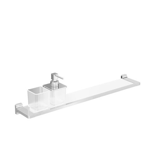 Crosswater Rotar Shelf 600mm with Soap Dispenser & Tumbler Holder