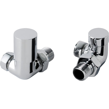 Just Taps Plus VOS Corner Radiator Valve with Pipe and Flange