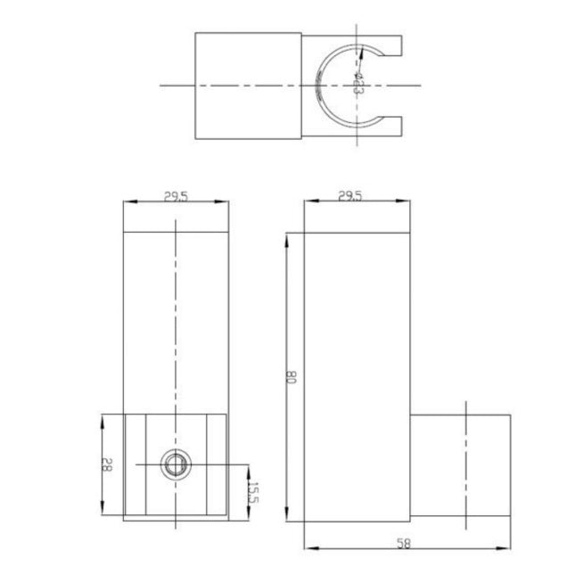 Just Taps Plus Square Wall Bracket