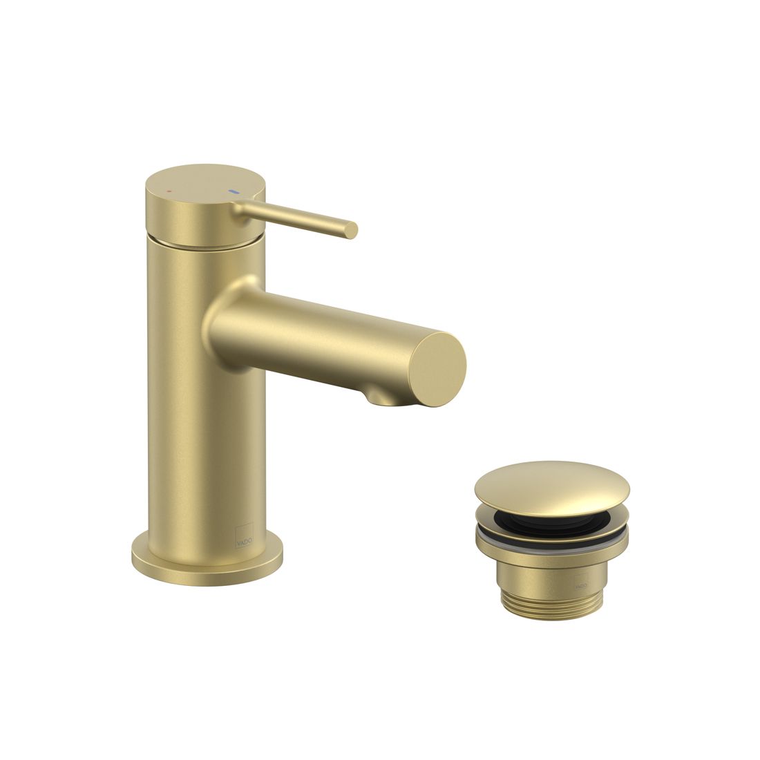 Vado Safari Lever Cold Start Mini Mono Basin Mixer for Low Pressure System with Universal Basin Waste