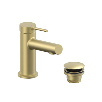 Vado Safari Lever Cold Start Mini Mono Basin Mixer for Low Pressure System with Universal Basin Waste