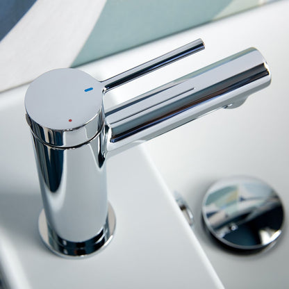 Vado Safari Lever Cold Start Mini Mono Basin Mixer for Low Pressure System with Universal Basin Waste