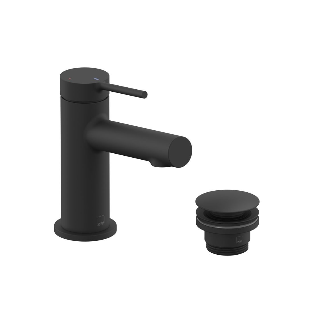 Vado Safari Lever Cold Start Mini Mono Basin Mixer for Low Pressure System with Universal Basin Waste