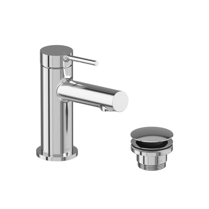 Vado Safari Lever Cold Start Mini Mono Basin Mixer for Low Pressure System with Universal Basin Waste