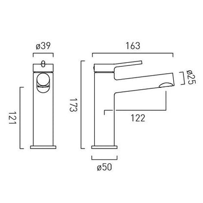 Vado Safari Lever Cold Start Mono Basin Mixer