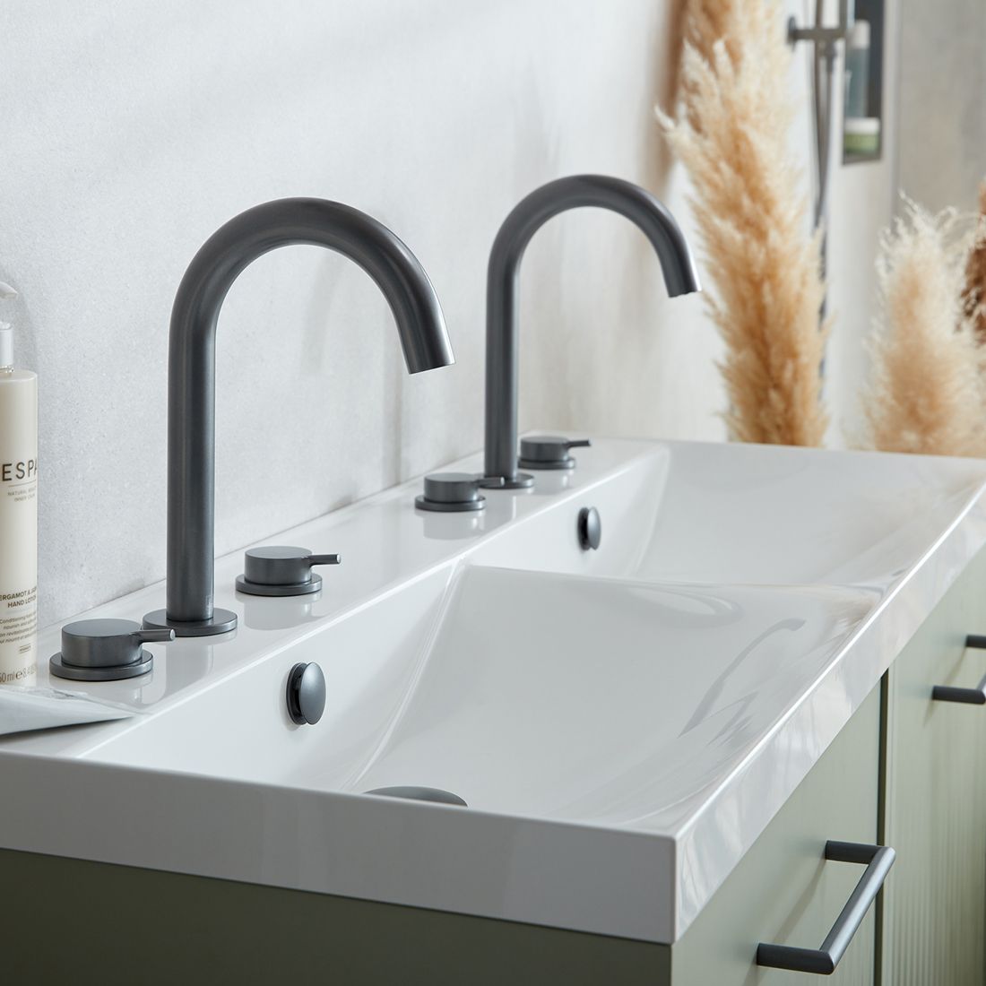 Vado Safari Lever Three Hole Deck Mounted Basin Mixer for Low Pressure System