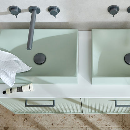 Vado Safari Lever Three Hole Wall Mounted Basin Mixer for Low Pressure System