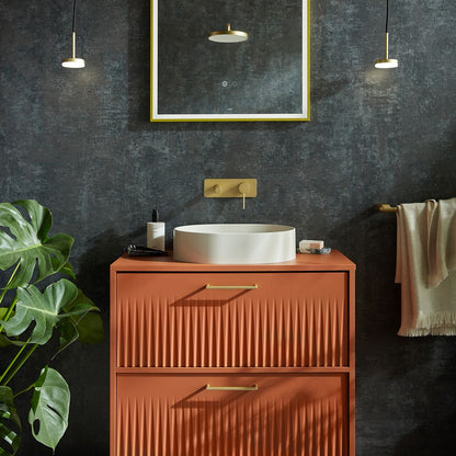 Vado Safari Lever Wall Mounted Basin Mixer with Square Backplate