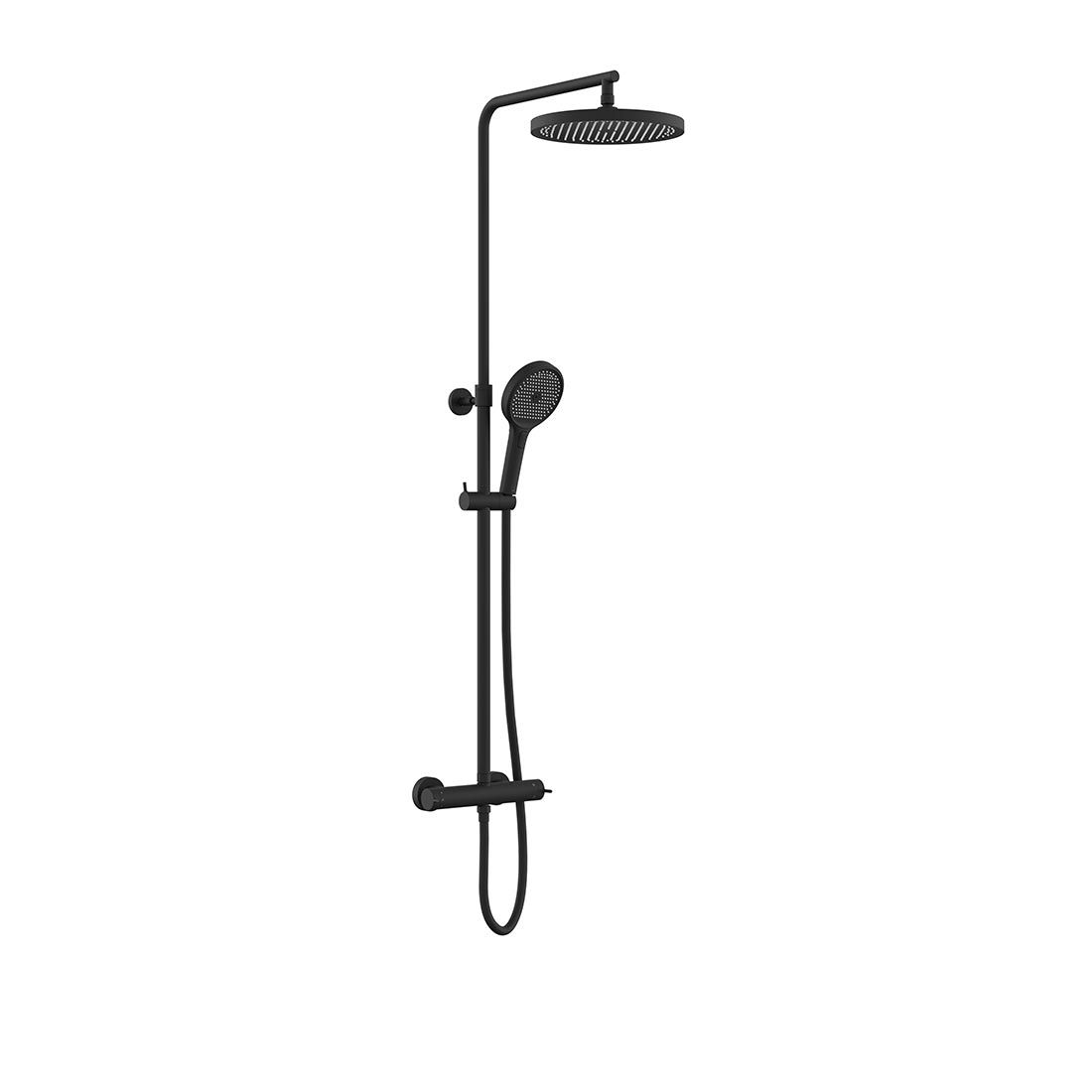 Vado Safari Lever Wall Mounted Exposed Thermostatic Shower Column with MF Handset and Easyfit Brackets