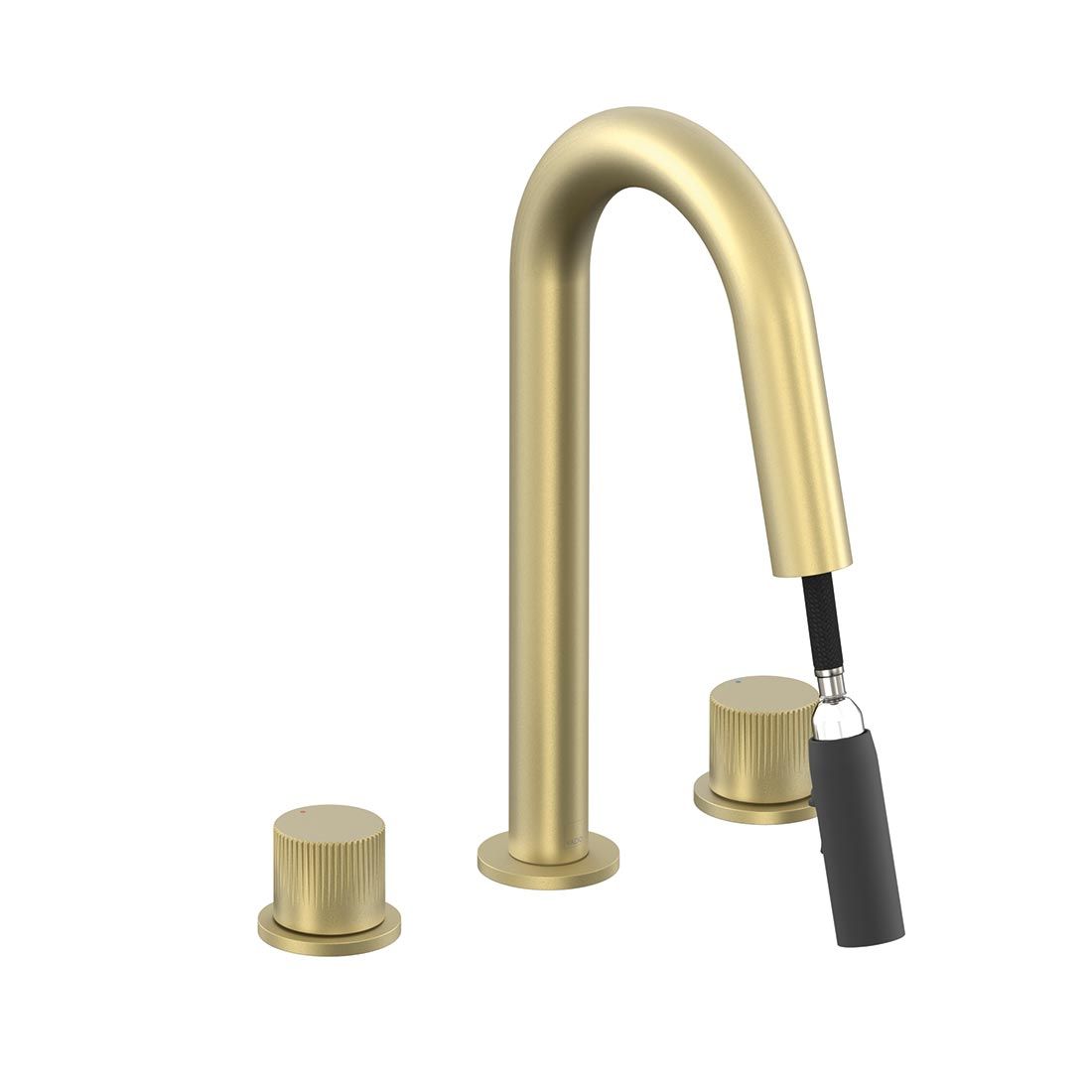 Vado Safari Leverless Three Hole Deck Mounted Basin Mixer with Pull Out Spout