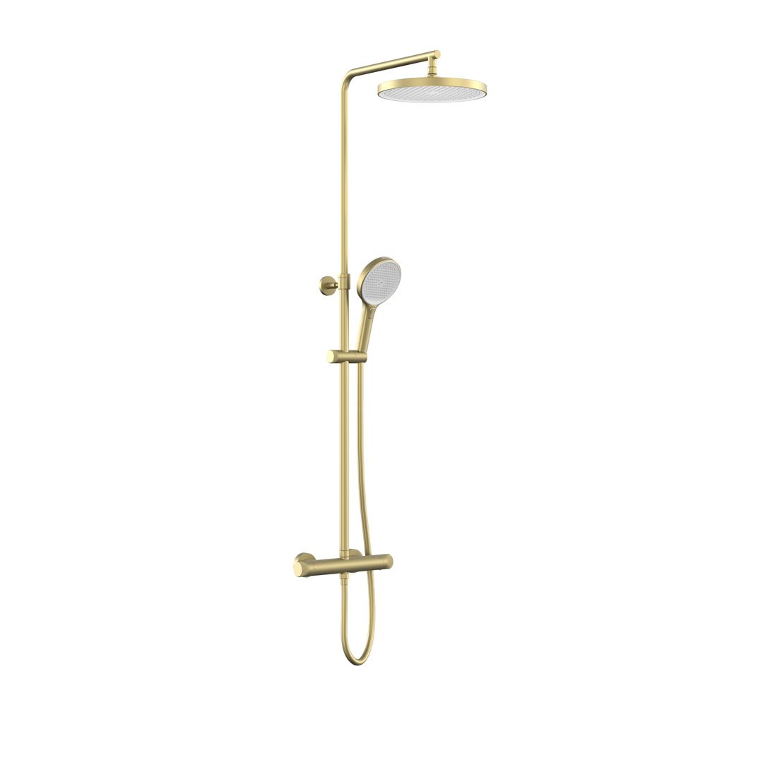 Vado Safari Leverless Wall Mounted Exposed Thermostatic Shower Column with MF Handset and Easyfit Brackets