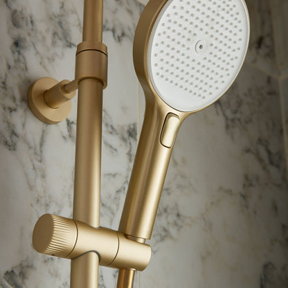 Vado Safari Leverless Wall Mounted Exposed Thermostatic Shower Column with MF Handset and Easyfit Brackets