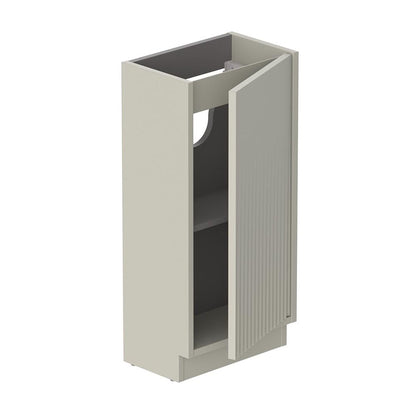 Vado Safari 400mm Fluted Cloakroom unit - Floor Mounted, Left Pull