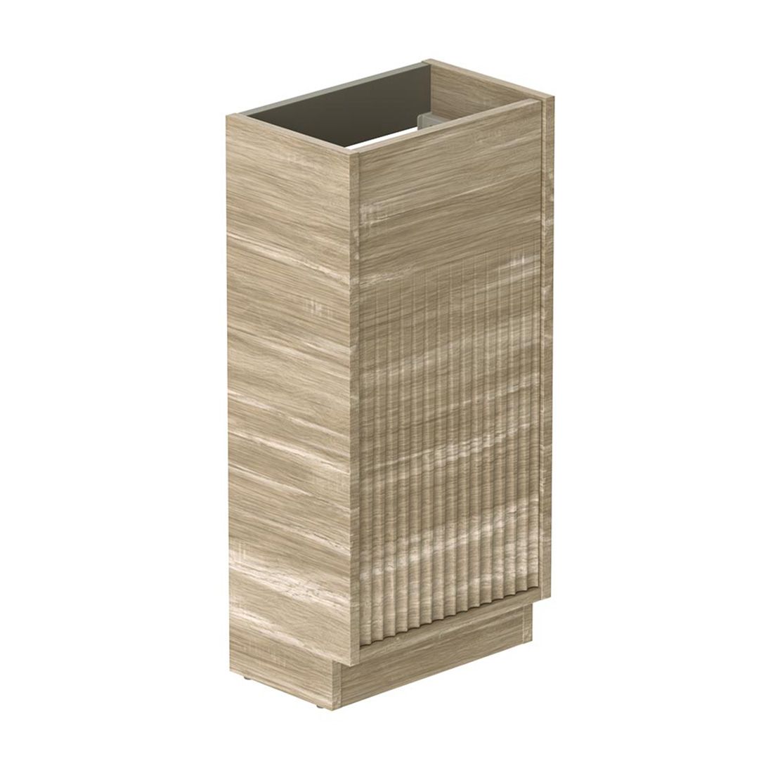 Vado Safari 400mm Fluted Cloakroom unit - Floor Mounted, Left Pull