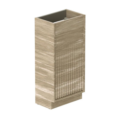 Vado Safari 400mm Fluted Cloakroom unit - Floor Mounted, Left Pull