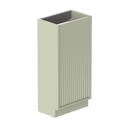 Vado Safari 400mm Fluted Cloakroom unit - Floor Mounted, Left Pull