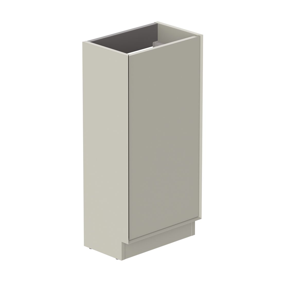 Vado Safari 400mm Smooth Cloakroom Unit - Floor Mounted, Left Pull