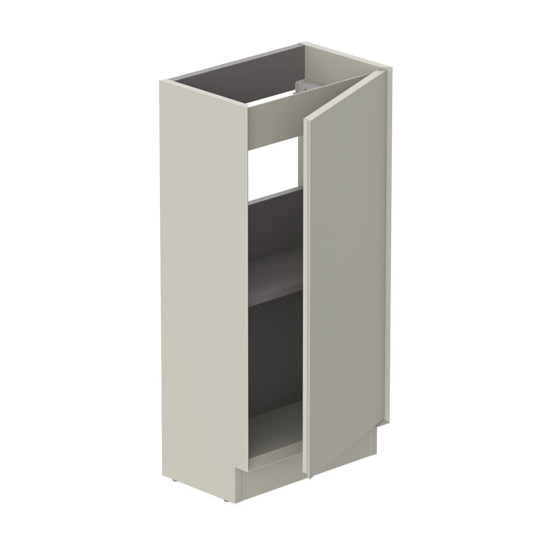 Vado Safari 400mm Smooth Cloakroom Unit - Floor Mounted, Left Pull