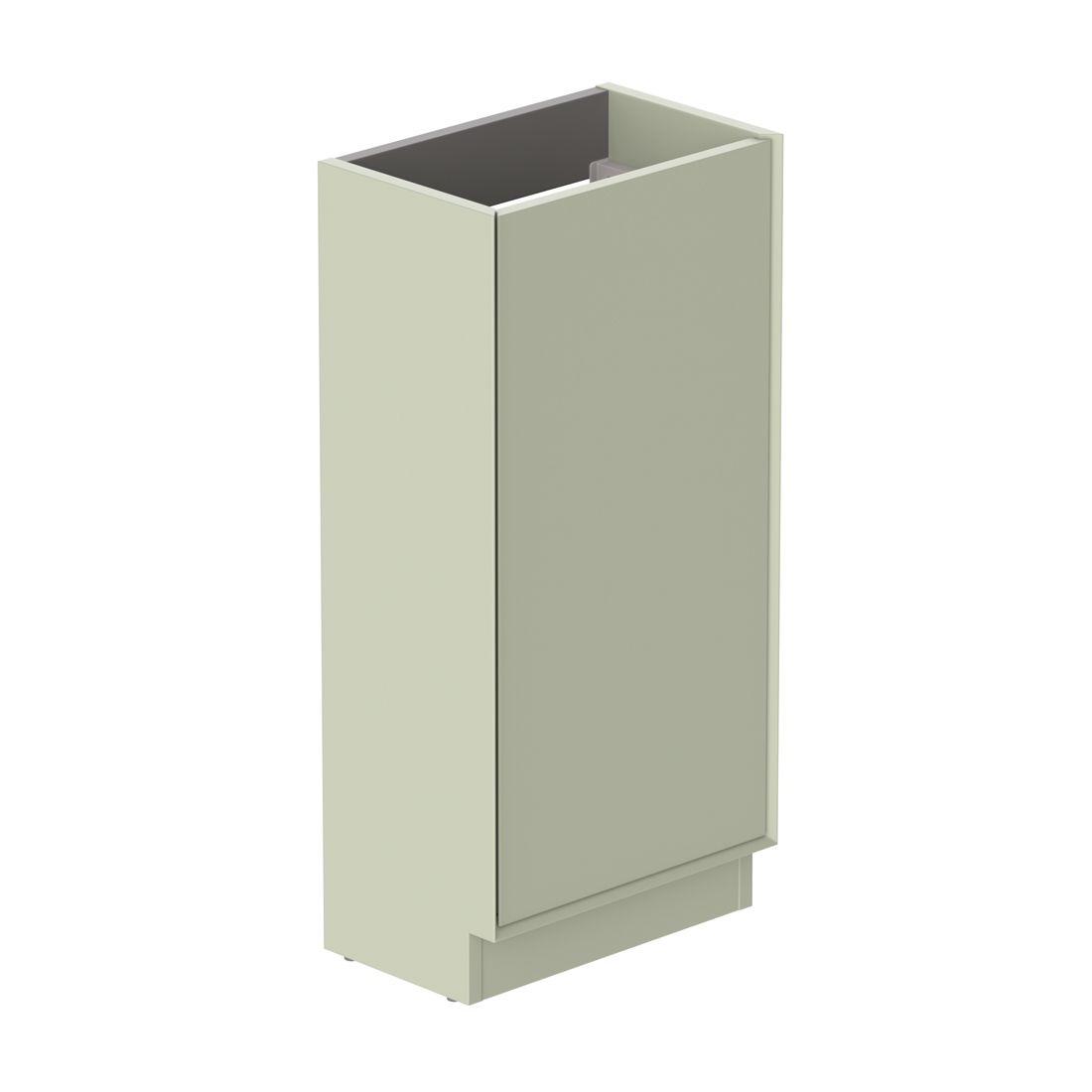 Vado Safari 400mm Smooth Cloakroom Unit - Floor Mounted, Left Pull