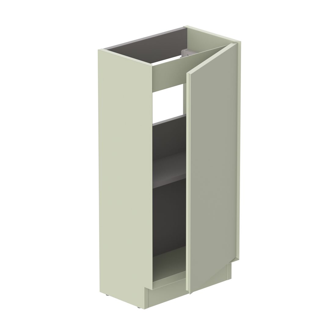 Vado Safari 400mm Smooth Cloakroom Unit - Floor Mounted, Left Pull