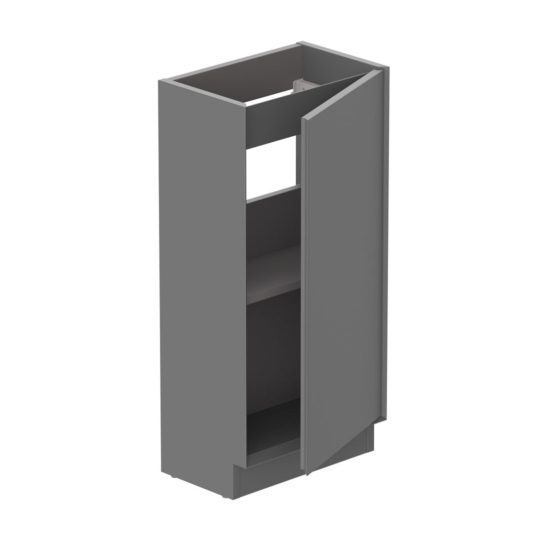 Vado Safari 400mm Smooth Cloakroom Unit - Floor Mounted, Left Pull