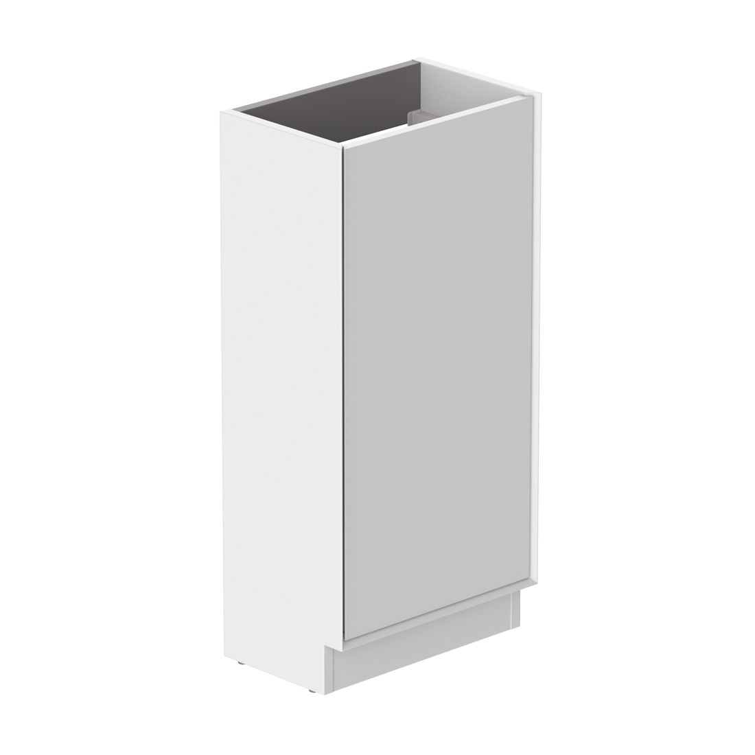 Vado Safari 400mm Smooth Cloakroom Unit - Floor Mounted, Left Pull