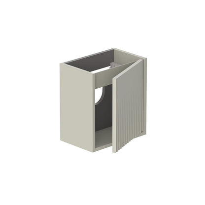 Vado Safari 400mm Fluted Cloakroom unit - Wall Hung, Left Pull