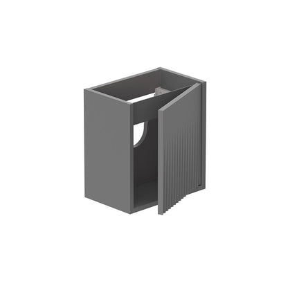 Vado Safari 400mm Fluted Cloakroom unit - Wall Hung, Left Pull