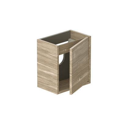 Vado Safari 400mm Fluted Cloakroom unit - Wall Hung, Left Pull