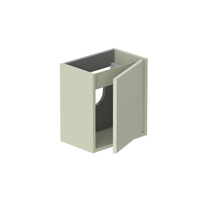 Vado Safari 400mm Fluted Cloakroom unit - Wall Hung, Left Pull