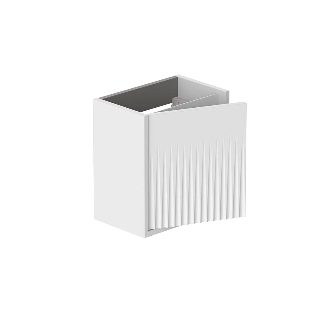 Vado Safari 400mm Fluted Cloakroom unit - Wall Hung, Left Pull