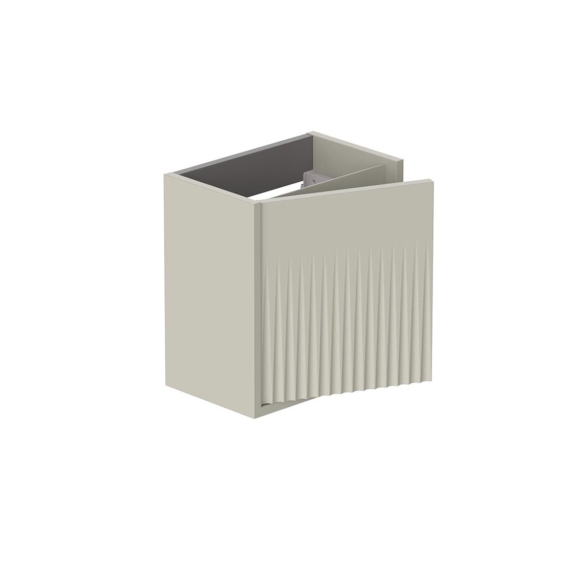 Vado Safari 400mm Fluted Cloakroom unit - Wall Hung, Left Pull