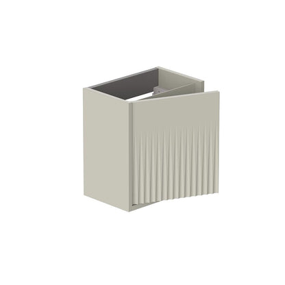 Vado Safari 400mm Fluted Cloakroom unit - Wall Hung, Left Pull