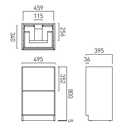 Vado Safari Smooth Vanity Unit - Floor Mounted