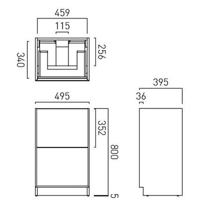Vado Safari Smooth Vanity Unit - Floor Mounted
