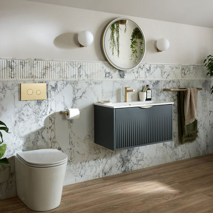 Vado Safari Wall Hung Fluted Vanity Unit