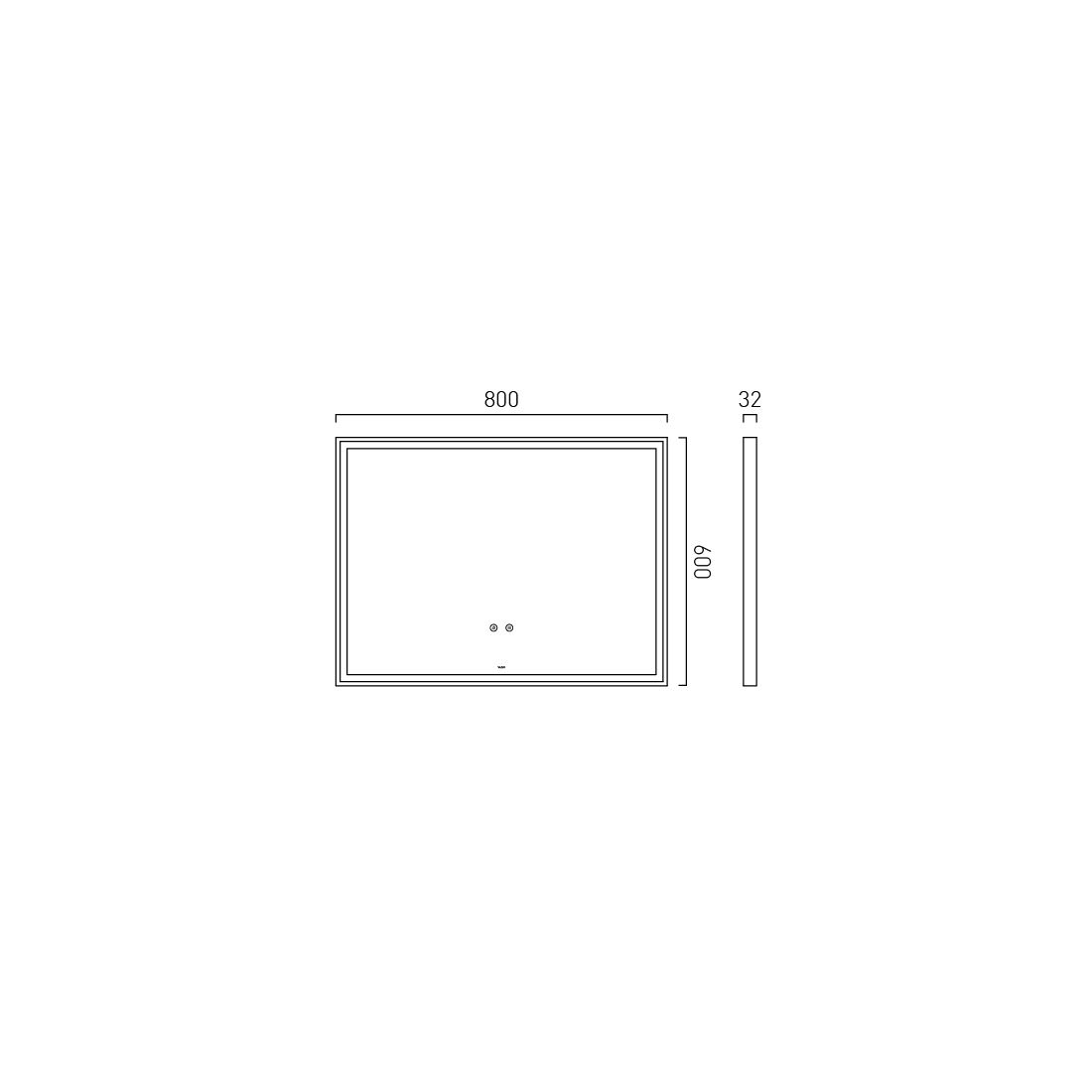 Vado Safari Illuminated Mirror Portrait- Rectangular