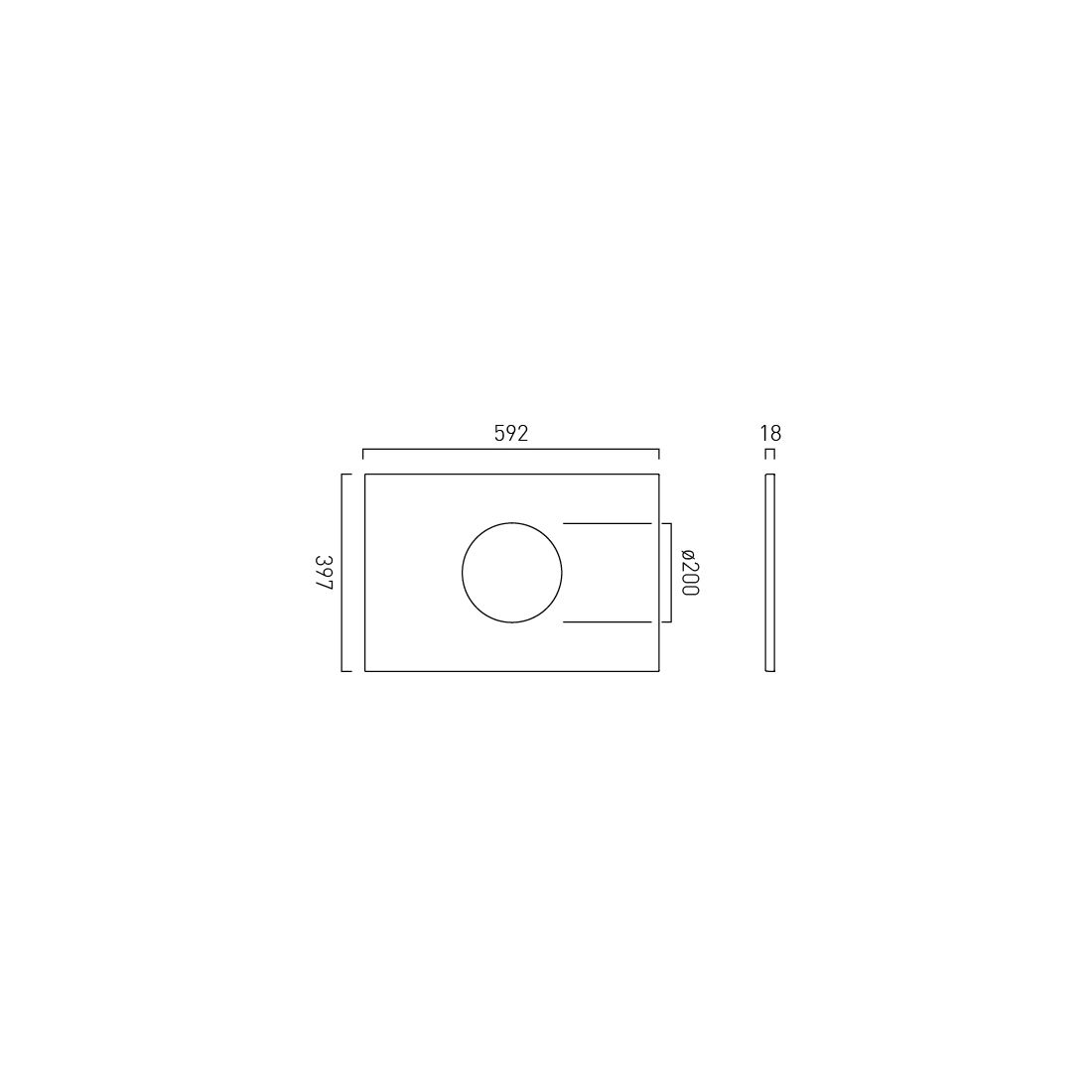 Vado Safari 600mm Worktop