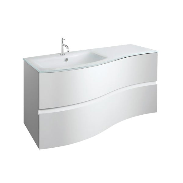 Crosswater Svelte 100 Unit White Gloss w/ Double Drawer Unit