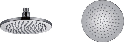 200mm Round Brass Shower Head w/ Brass Swivel Elbow
