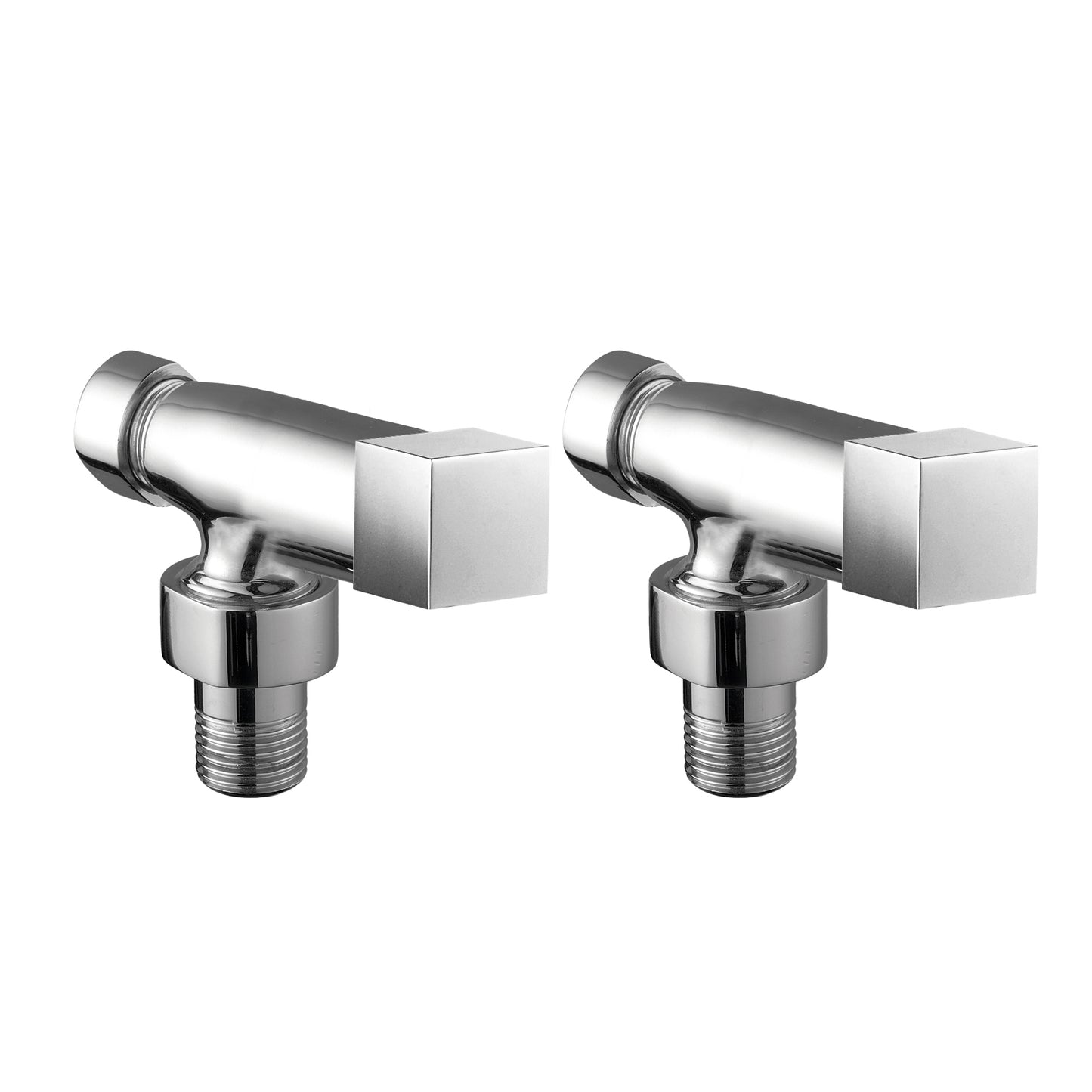 Just Taps Plus Square Angled Radiator Valve  Chrome